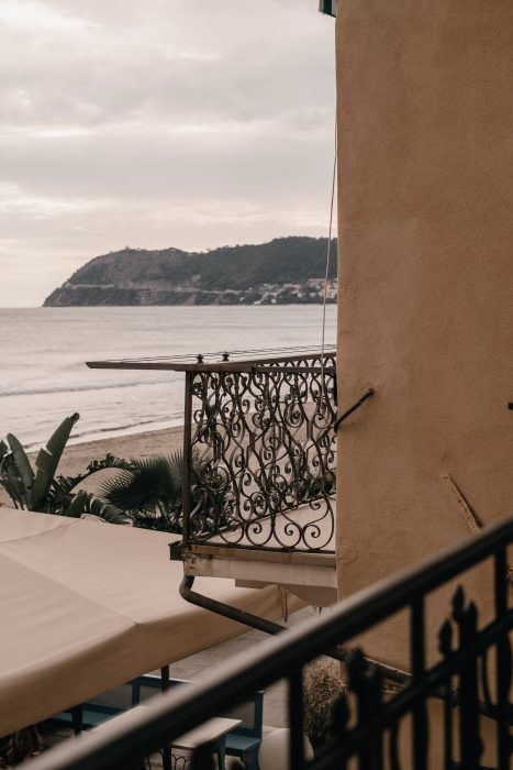 View from the terrace facing the sea of Arabesque House in Alassio.