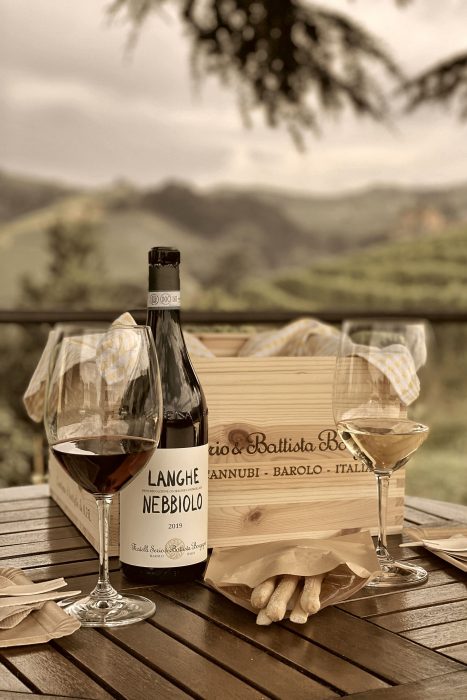 Fotos vom Langhetta-Picknick, einem Erlebnis, das von der Weinkellerei Serio und Battista Borgogno angeboten wird.