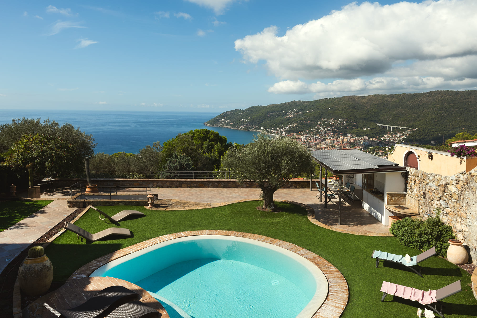 villa con piscina andora-1